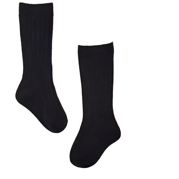 New 12-18 months Baby, cotton knee high socks black - Picture 1 of 7